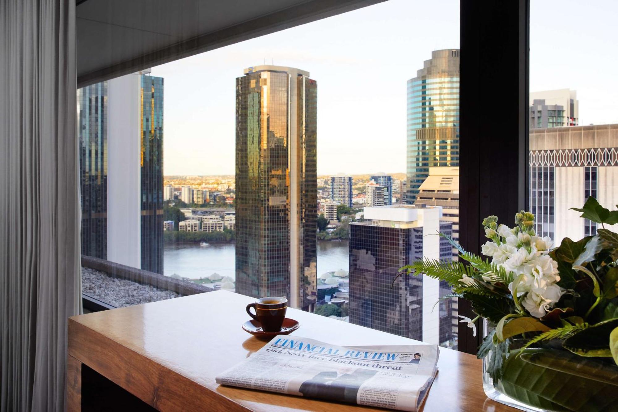 Hotel Hilton Brisbane Exterior foto View from a suite